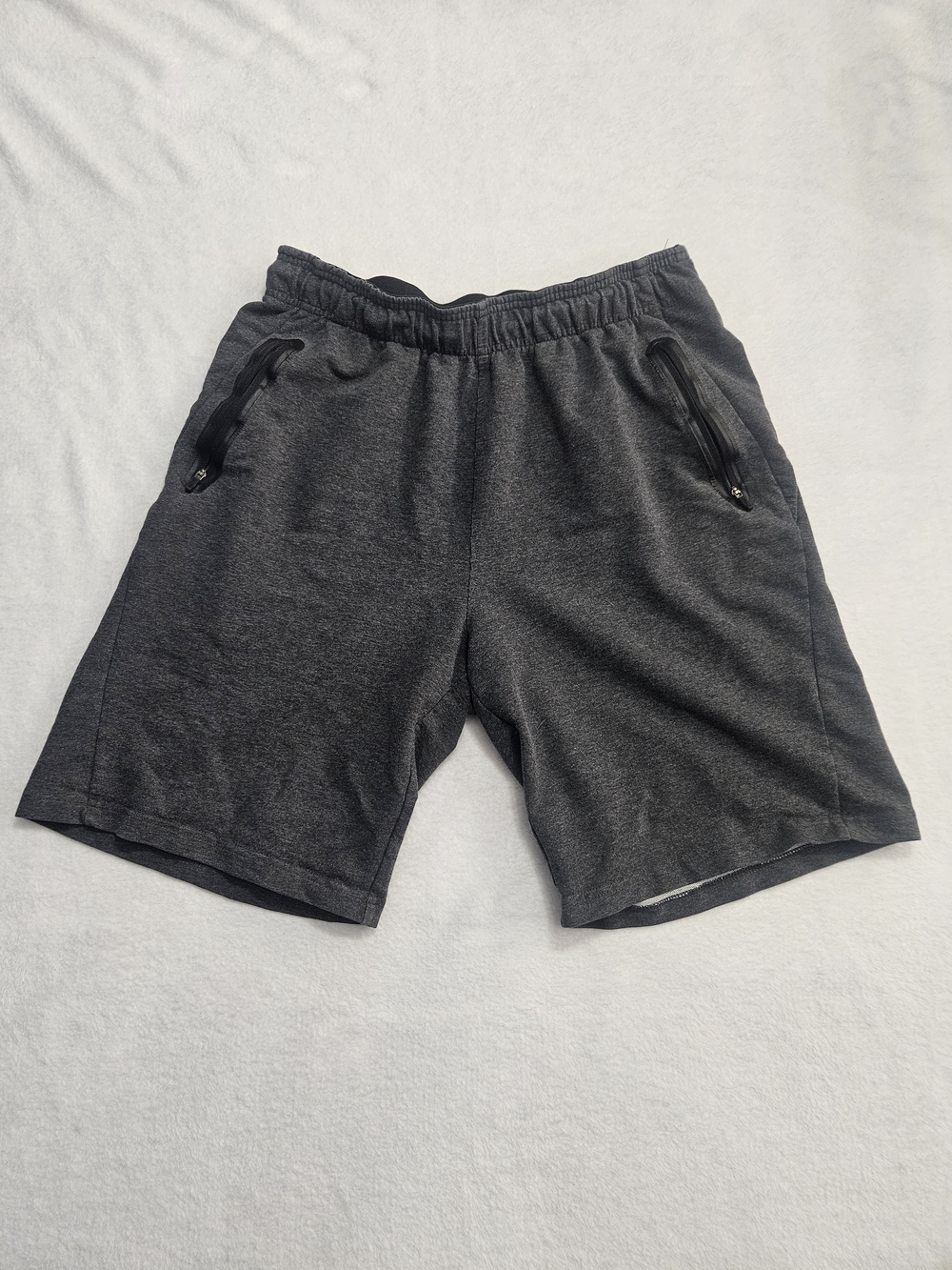 Reebok Men's Charcoal Athletic Shorts with Zipper Pockets
